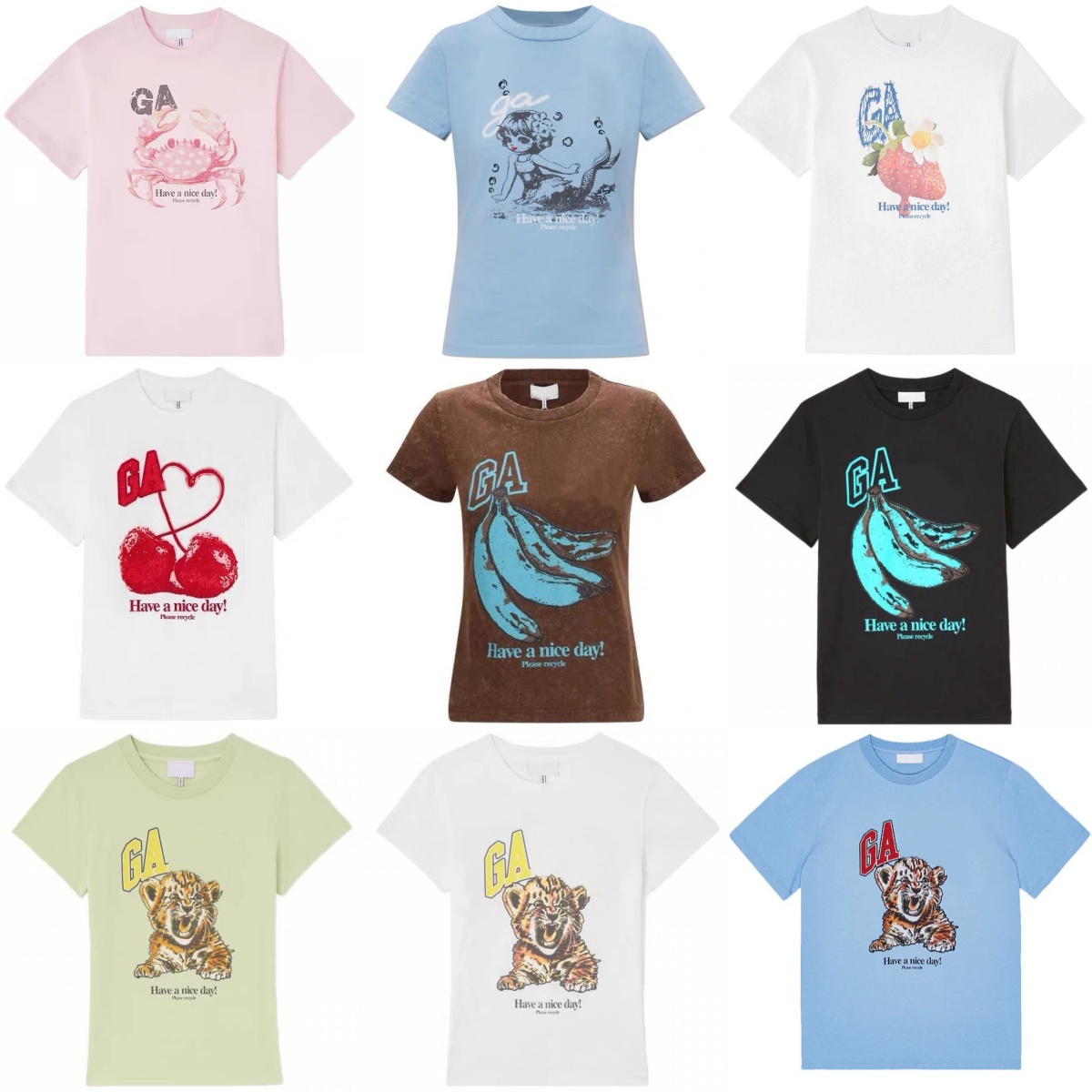 26ss high quality comfy tees women designer cotton tshirt round neck short sleeved t-shirt fashion tops-image-877483736