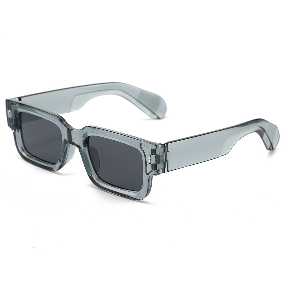 Vintage Thick Rim Unisex Outdoor Driving Stylish Eyewear New Small Square Arrow Sunglasses, European And American Fashion Beach Unique Miding Unisex