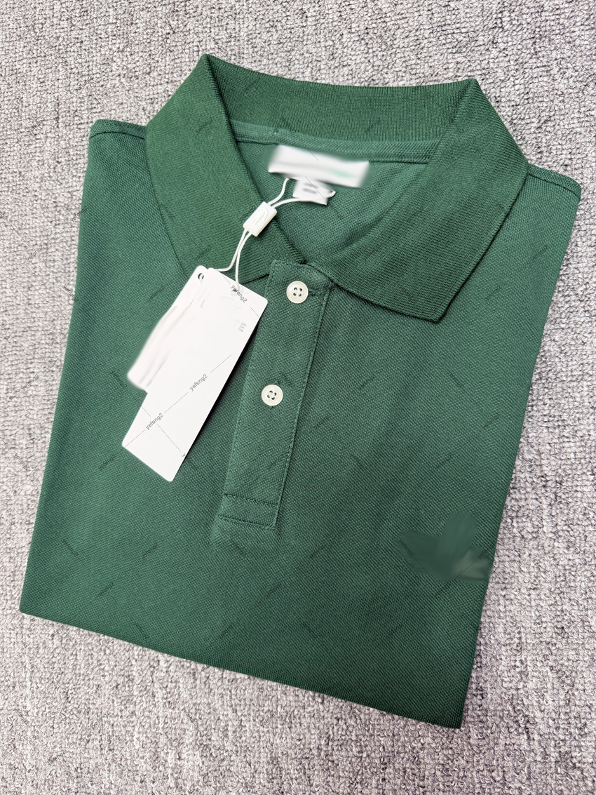 crocodile mens designer t shirts polo shirt crew neck Pearl cotton polo short sleeved shirt