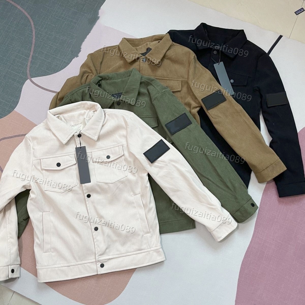 New Stones Men's Corduroy Jacket American Vintage loose coat islands Fashion Casual Solid Color Versatile Top Outerwear for All Occasions
