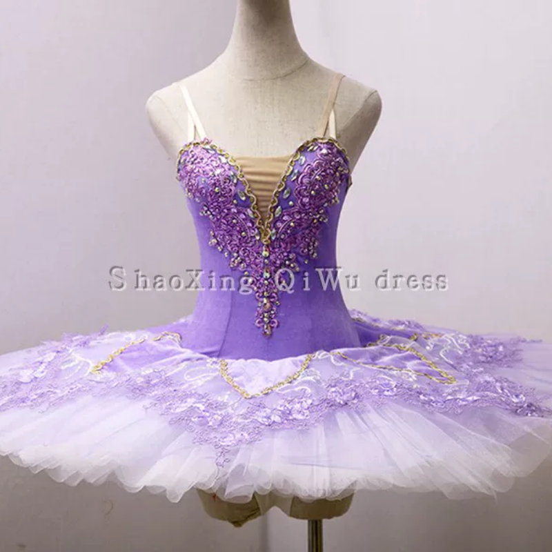 Ballet Sleeping Beauty Lilac Fairy Variations Performance Dress Adult and Children's Nine Layer Yarn Tutu Skirt-image-1109033895