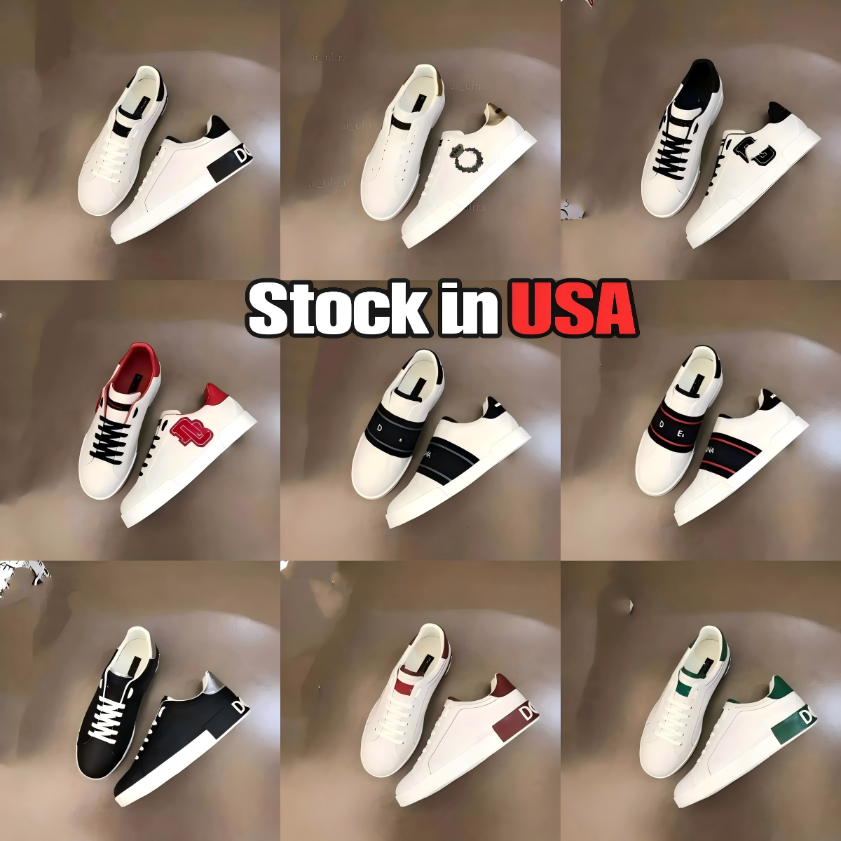 Designer Luxury Leather Casual Fall/Winter New Style Fashion Men's Sports Comfortable Breathable Running Shoes Top White Sneakers Large Size 38