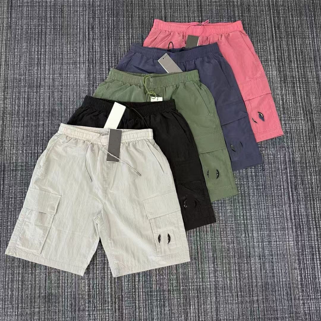 C Lens Series Elastic Waist Drawstring Cargo Functional High-Colored Shorts, Unisex Classic Style-image-1109045524