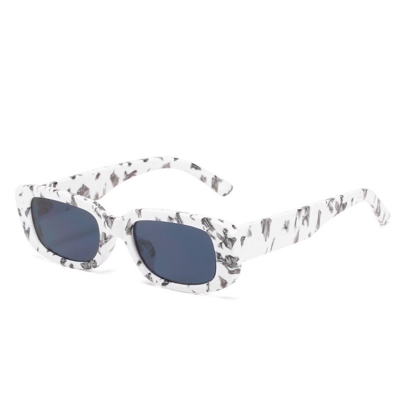 Hip Hop Vintage UV400 Small Square Sunglasses, Multi-color Leopard Unisex Outdoor Trend Decor Sun GlassesTrend Square Frame Fashionable Personality