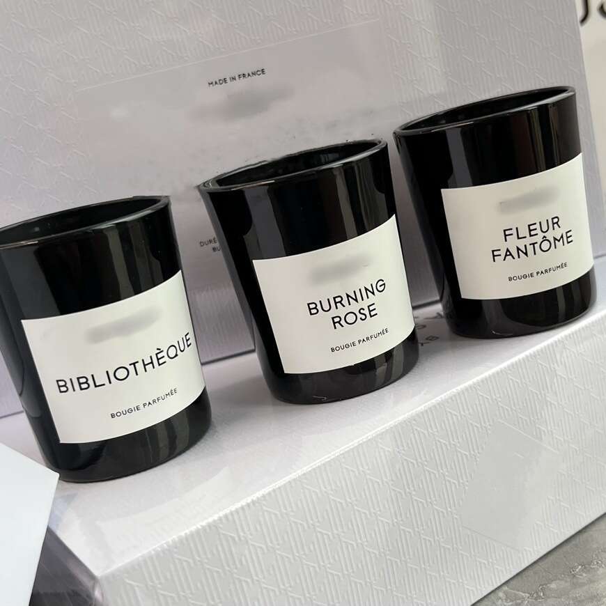 Luxury Trio Scent Candle Box Set Long Lasting Rose Vintage Fruity Green Floral Aroma Soy Candle Gift for Wedding Birthday Home Decor