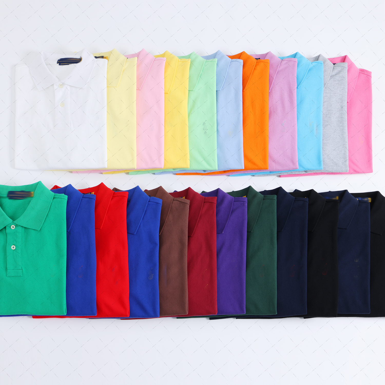 Men's Polo Shirts Cotton Short Sleeve Small Horse Embroidery Classic Business Casual Breathable Polo Shirts for Men-image-1108973996