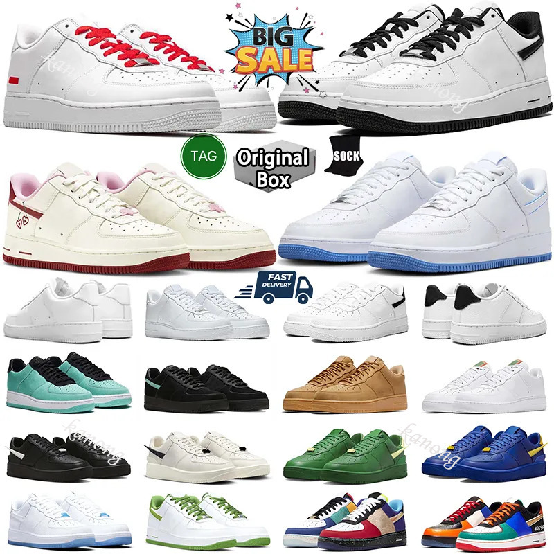 Casual Shoes Af1 Running Shoes For Men Women Designer Af1s Triple White Black High Low Co Style Flax Wheat Mens Trainers Outdoor Flat Sports Snea-image-1108948215