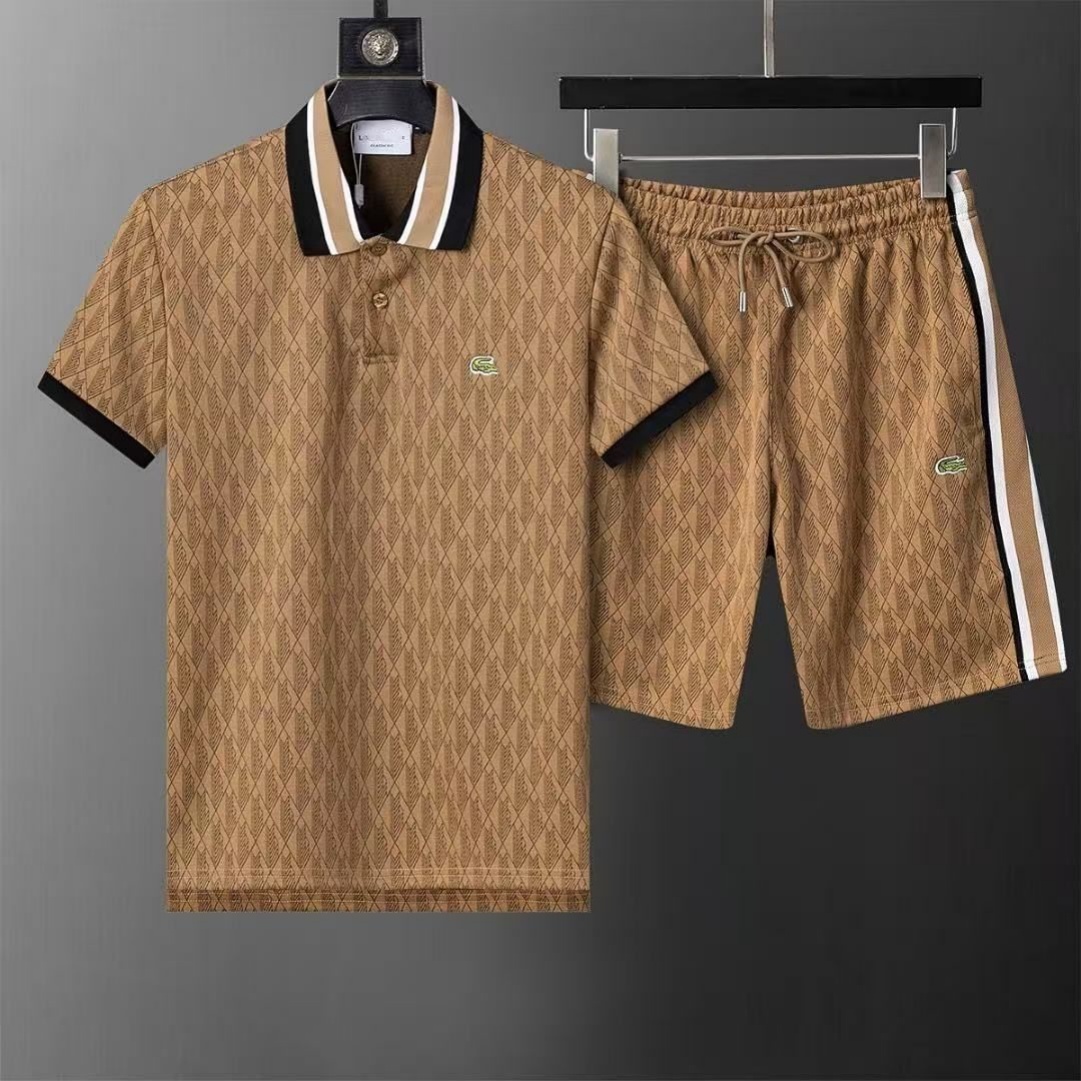 Premium Quality Crocodile's European brand LA men's multi-color fish print suit, mens designer clothes Tracksuit casual fashion for all se