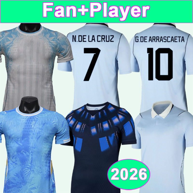 2026 Uruguay Mens PLayer Long Sleeves Soccer Jerseys A.AGUSTiN F.VALVERDE N.DE LA CRUZ G.DE ARRASCAETA Home Away Special Edition Football Shirts