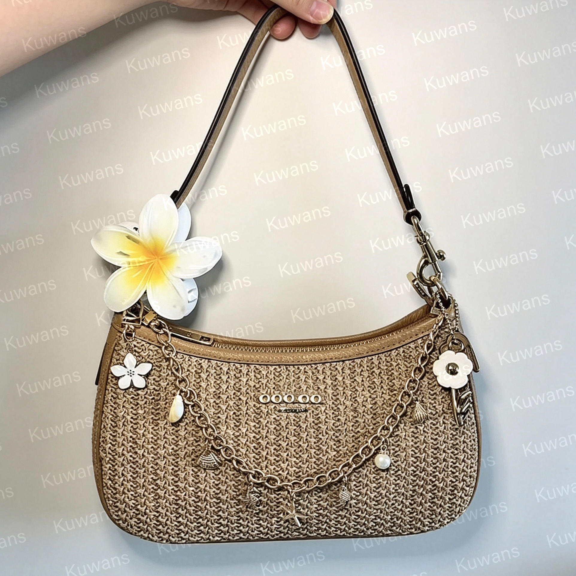 Designer Hobo Bag Teri Shoulder Straw Bags Summer Hobo Handbags Luxurys Top Quality Crossbody Beach Leather Women Chain Fall Bolsos Flower