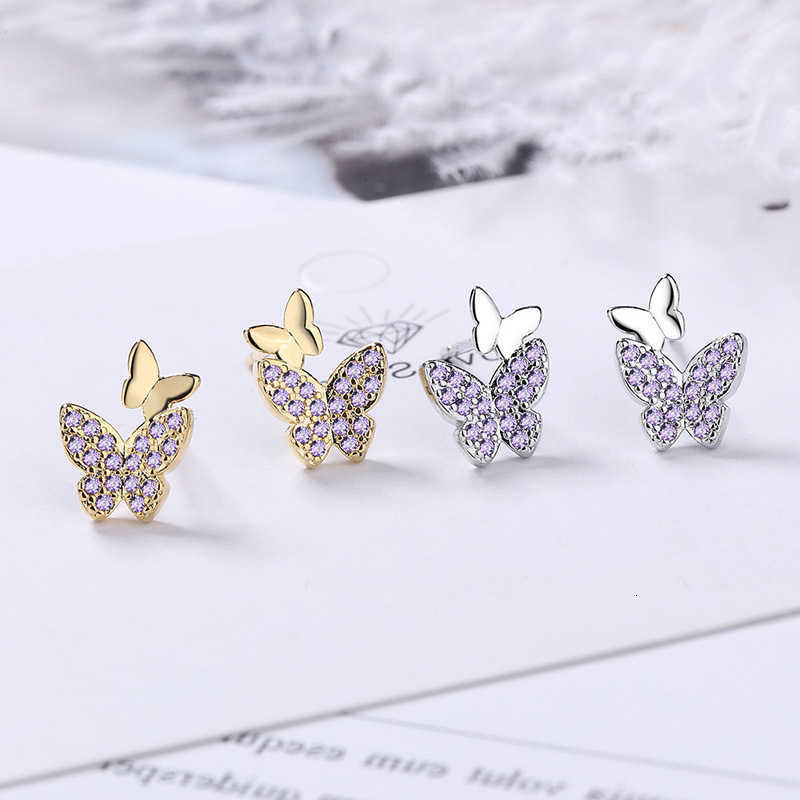 Rabbit Womens Silver Plated Butterfly Deer Moon Star Stud Earrings Fashionable Jewelry Gift for Ladies And Girls M260604