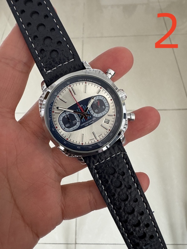 Bre Wrist Watches for Men 2026 Mens Watches Five needles All dials work Quartz Watch Top Luxury Brand Chronograph Clock Leather Belt Fashion Holiday