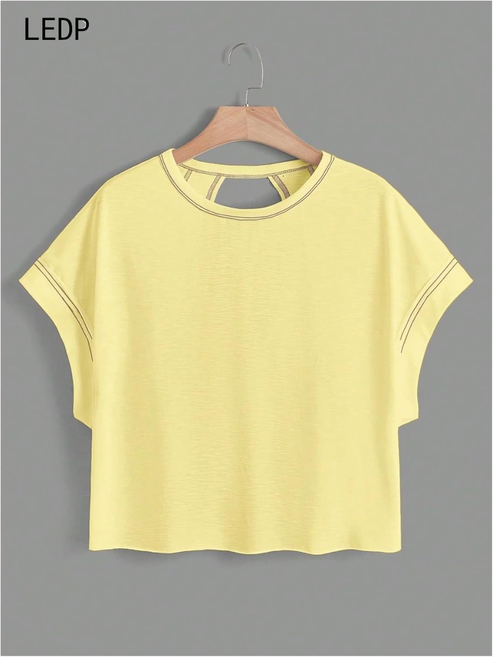 287814 Butterfly scale photovoltaic large size women's T-shirt laser light energy conversion design commuting slimming structural color tech-image-1108948350