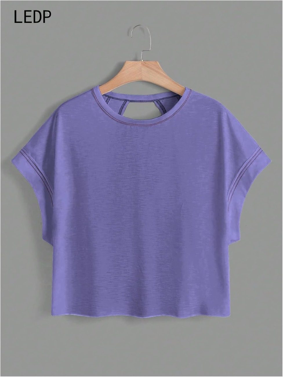 287818 Mimosa quantum tactile large size women's T-shirt pressure-sensitive shrinkage wrinkles spring outing slimming biomechanical experime-image-1108948182