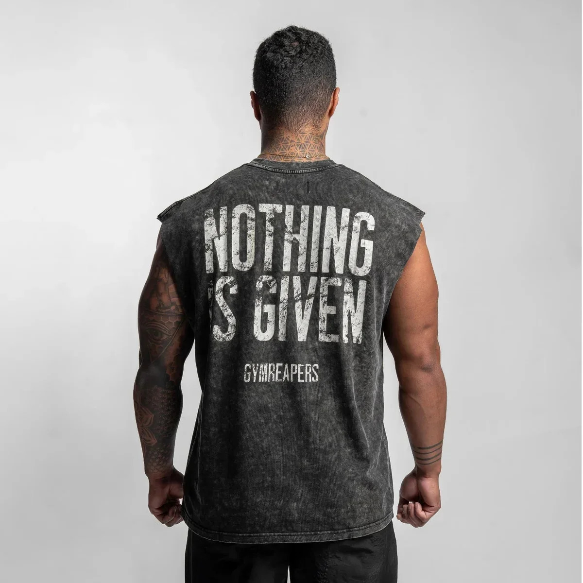 GYM Reapers Printed Vintage Washed Sports Vest Cotton Sleeveless Mens Tshirt Hiphop Bodybuilding Fitness Tank Tops US SIZE 260604