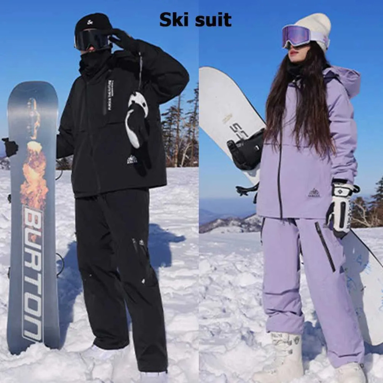 2026 New Soccer Jersey Skiing Suits Thick Men Women Ski football Suit Outdoor Sports Snowboard Jacket+Pants Warm Jump Suit Waterproof Winter Clothes