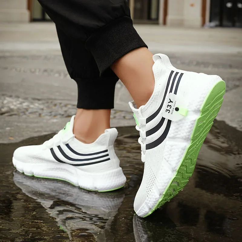 Mens Sports Shoes Trendy Mesh Breathable Comfortable Casual Cushioned Running Lightweight Tennis for Summer 260605