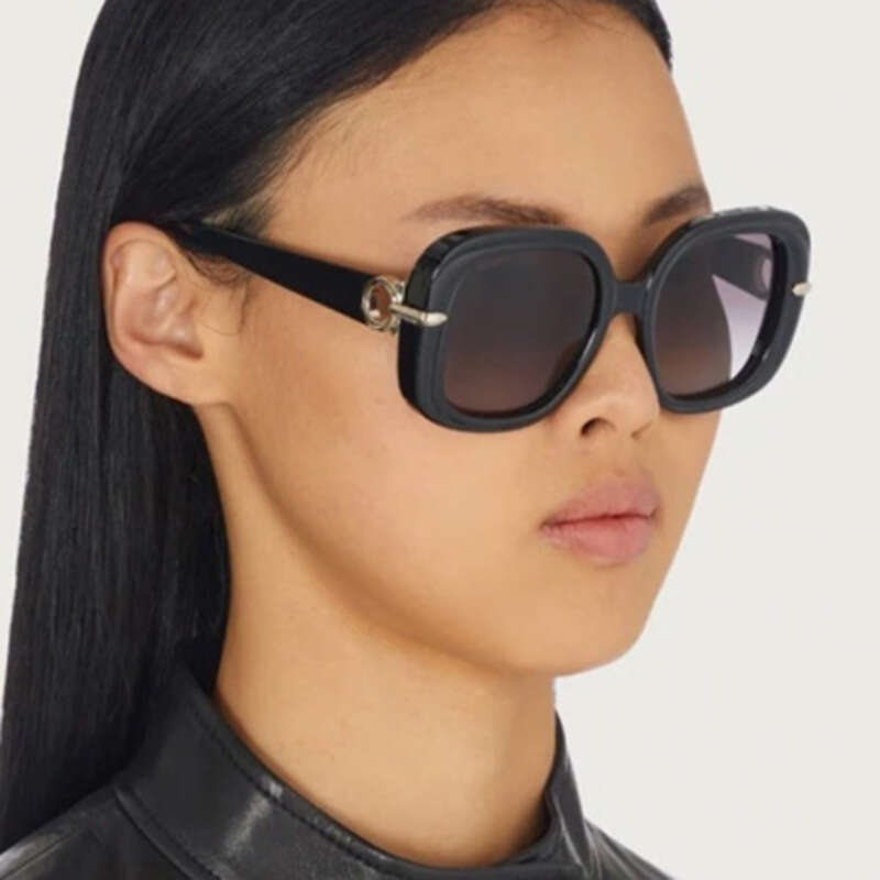 Fashion Square Large Frame Sunglasses For Women, European And American Style, UV Protection, Trendy Sunshade, High-End Feel Laotie Laotie