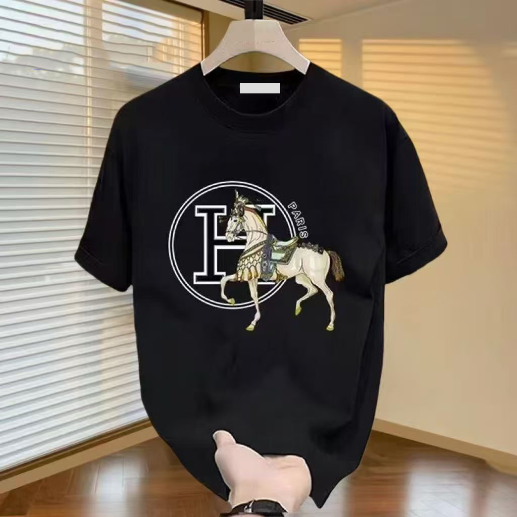 Fur Buckle Budge Brand Luxury Mens T Shirts High Leather Budge Designer Man Tshirts Tops Tees Shirts Patterns Printed Summer Breathable Short Sle-image-1109213287