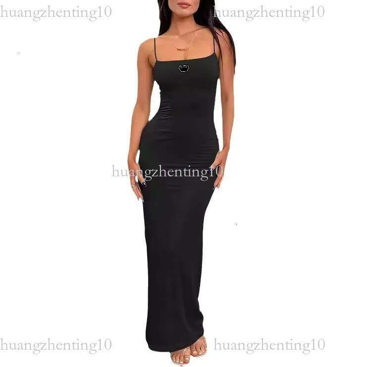 Summer Casual Slip Dresses Party Evening Elegant Spaghetti Strap Double Lined Bodycon 2026 New Designer Maxi Dress For Women Fashion