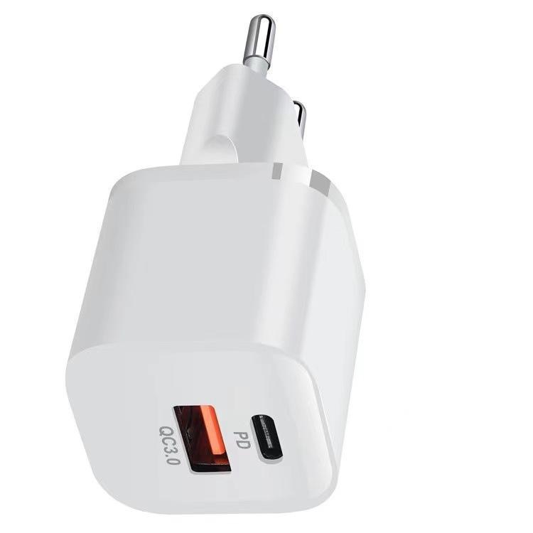 CE-certified PD20W European-standard fast charger with QC3.0 compatibility. Suitable for fast charging 18W dual-port charger.-image-1109139823