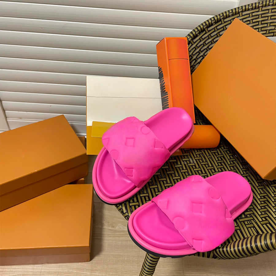 Pantoufles de créateur pour femmes, pantoufles classiques avec lettres pour hommes, chaussures décontractées, pantoufles paresseuses à tête ronde