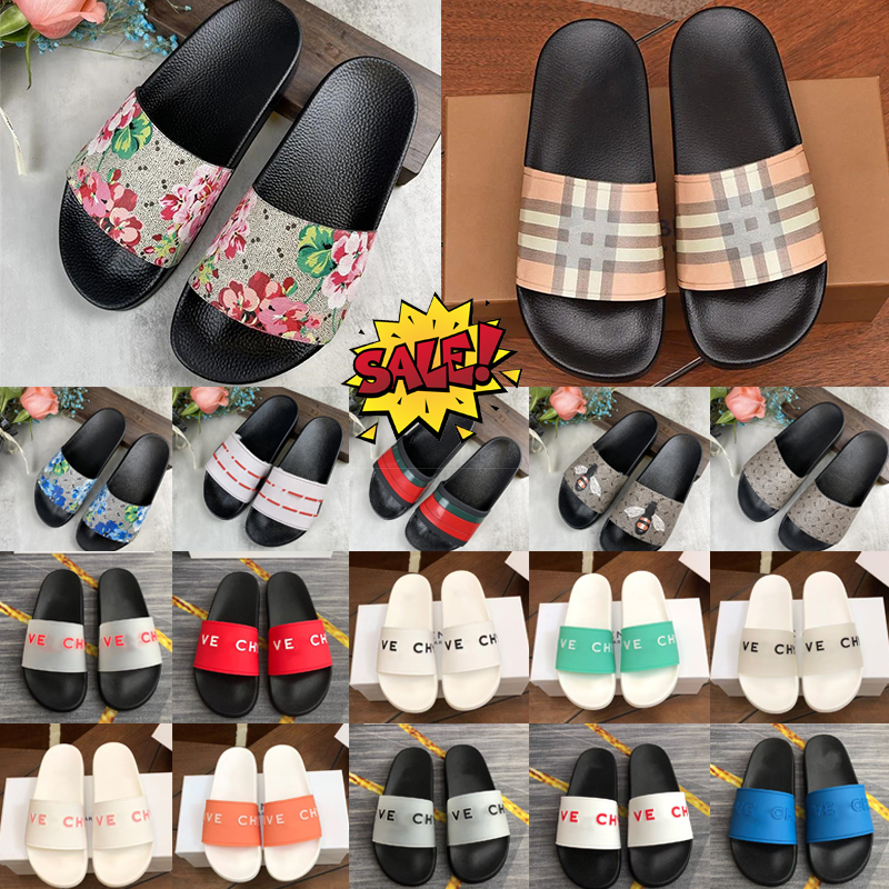 Designer slides Check Paris Flat Sandals Summer Beach G Slippers Vintage Tartan Slider Mens Womens Luxury Slide Pool Slide Free shipping 36-45