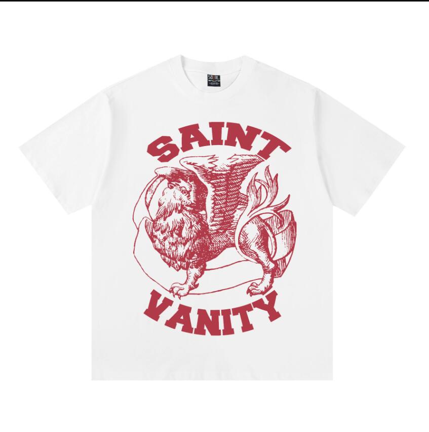 American Designer Saint-Vanity short sleeves t-shirt Casual Mens and Womens luxury printed Sportswear top tees