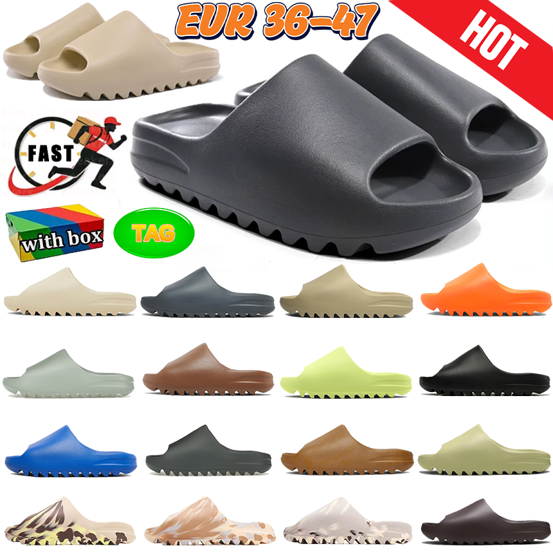 Designer Sandals slides Men Women Slippers onyx black sand bone blue grey Ochre Slider Shower Room Flat Slide Rubber Sandal Mens Womens Summer Be-image-946243730