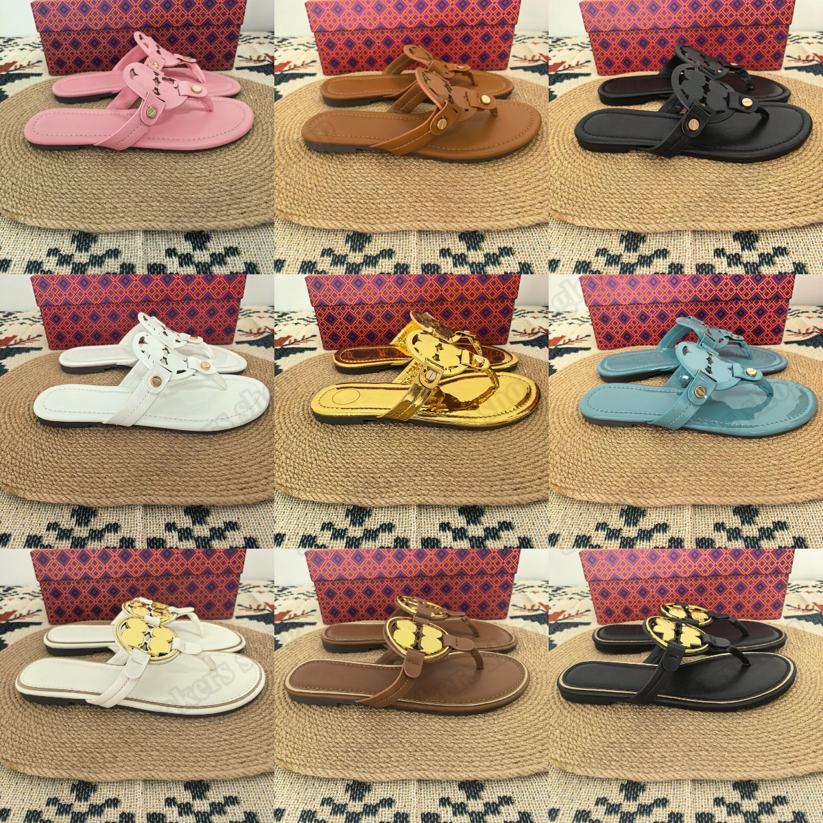 Free Shipping Designer Sandals Slippers Summer Slides Flip Flop Luxury Flat Thick Bottom Black Brown Lady Embroidered Printed Metal slides Women scu