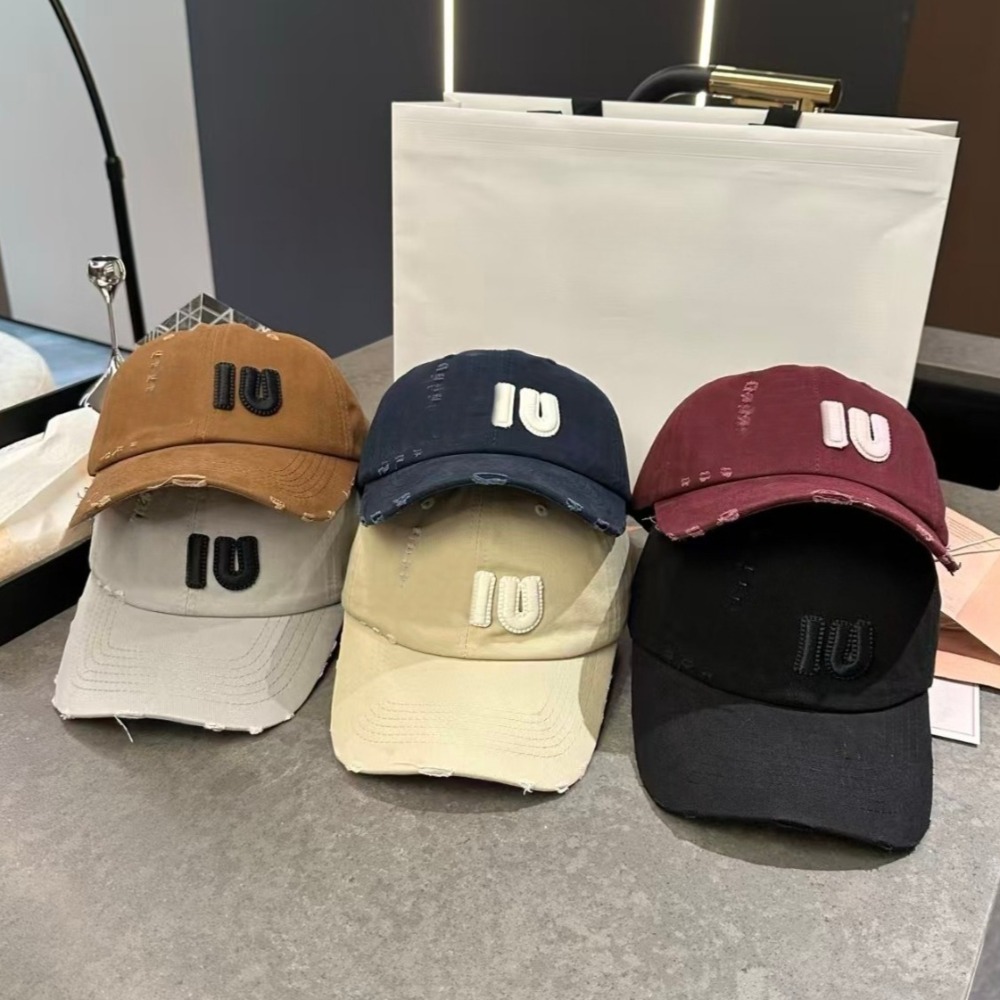 designer baseball cap fashion trendy letter vintage distressed style dad hat spring summer casual sports couple sun hat