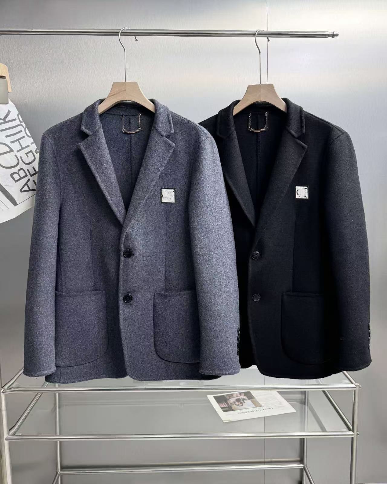 C New Stylish High-End Men's Business Casual Double-Faced Wool Suit-image-1109185921