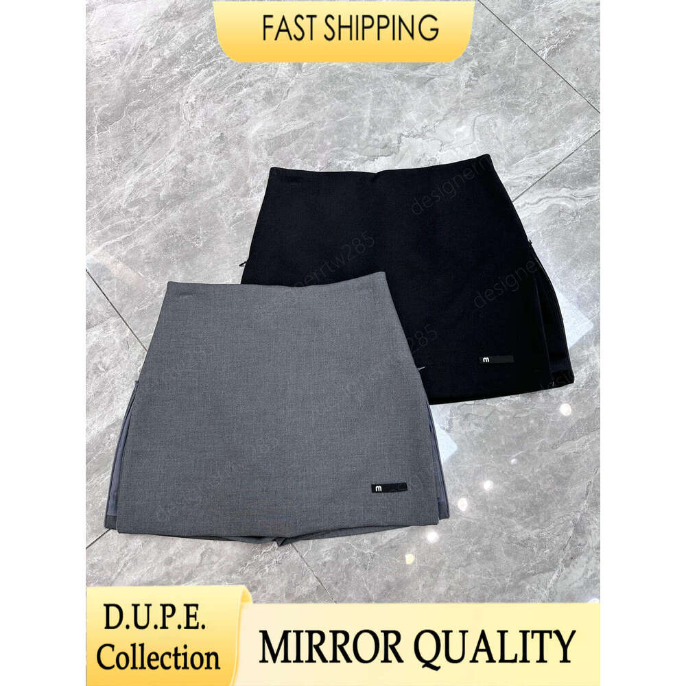 mium Designer 2 Way Convertible Skirt Shorts Black Slit Wrap Skirts Women Letter Label Luxury Brand Style High Waist Mini Skirt Dress Tennis Fald-image-1109285280