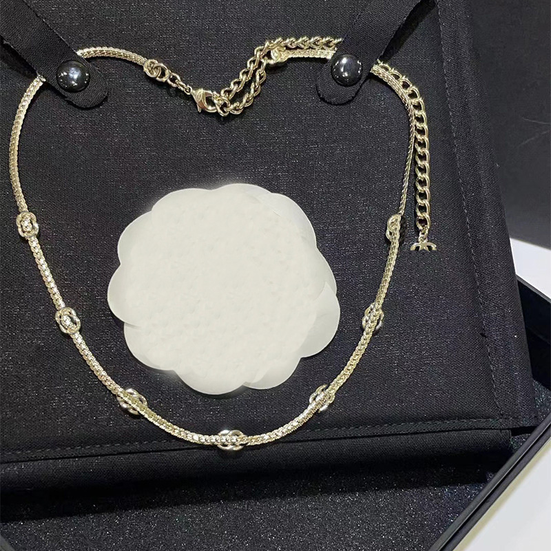 necklaces designer necklaces for women luxury jewelry multi-layering metal high quality 12A letter stainless steel charm christmas and Valentine