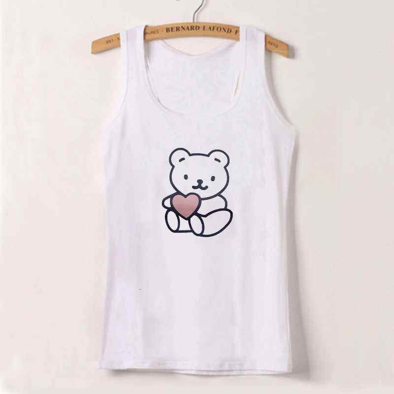 Graphics Tank Women Sleeveless Aesthetic Bear Tops Vintage Cute Print Grunge Streetwear Crop Top Y2k Clothes Gothic Girls Corset X260606