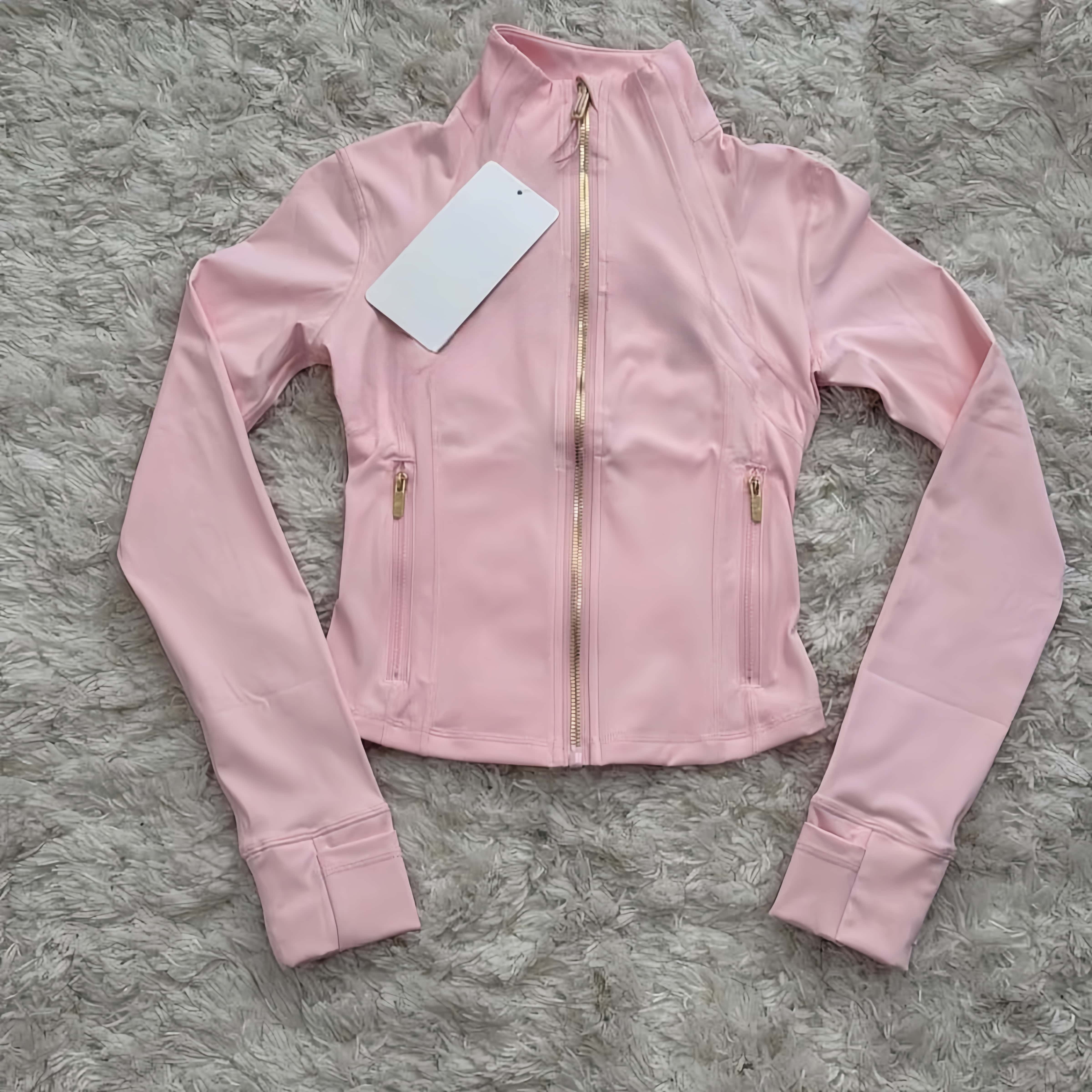 Luluity Lemonlees Women's Yoga Jacket long clothes sleeves Jacket Outfit Solid Color Nude Sports Shaping Waist Fitness Jogging Sportswear Fo-image-1109261750
