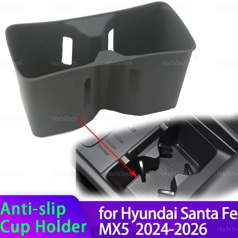 Anti Slip Car Water Cup Central Control Interior Accessorie for Hyundai Santa Fe MX5 2024-2026 Drinks Holder Storage Tray ddmynov