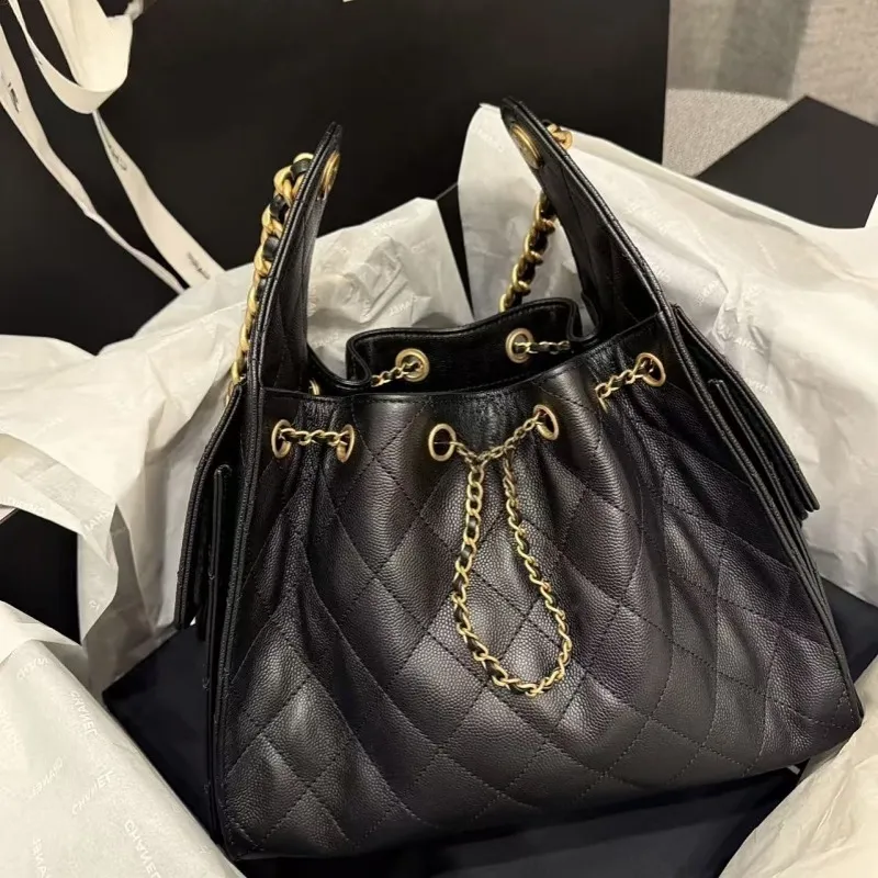 Designer top quality 25 bags Hobo beauville tote suede classic CF bags caviar leather tote bag lambskin shoulder bags gold silver hardware women fas