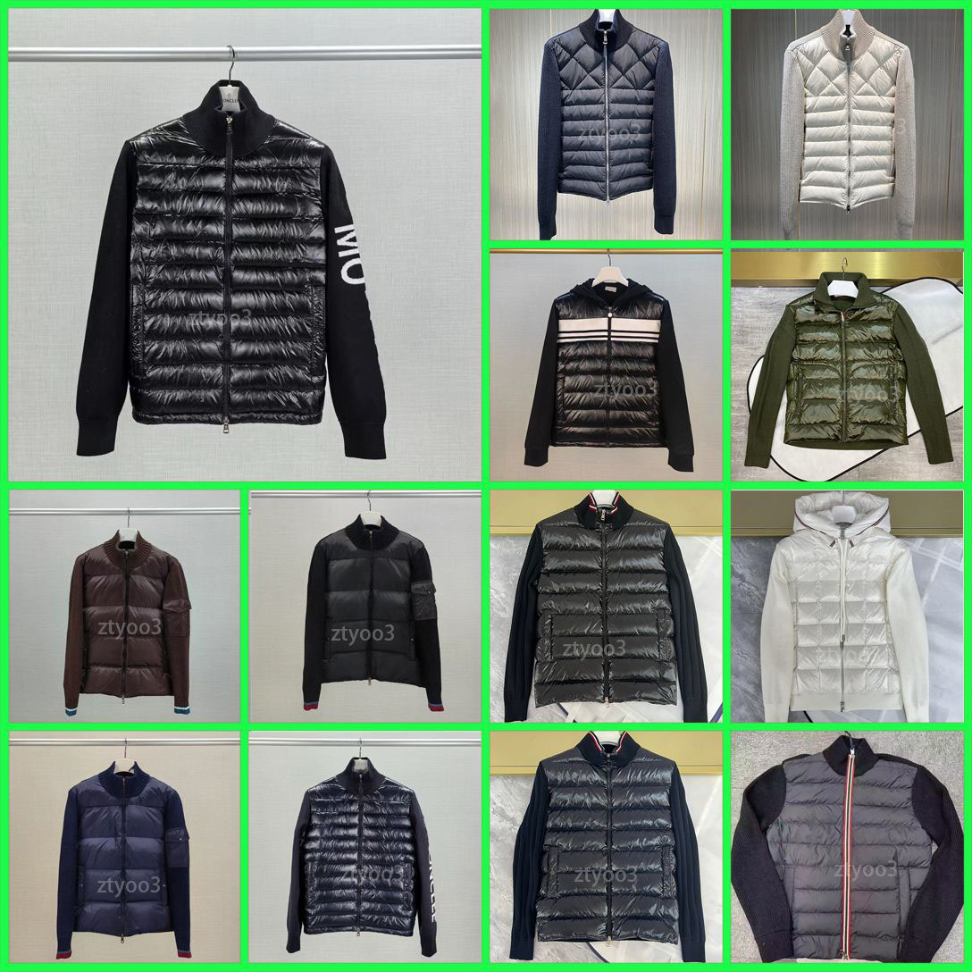 veste doudoune pour hommes de créateur en duvet pour hommes avec badge brodé et épissure pull léger vers le bas manteau bouffant pull veste décon