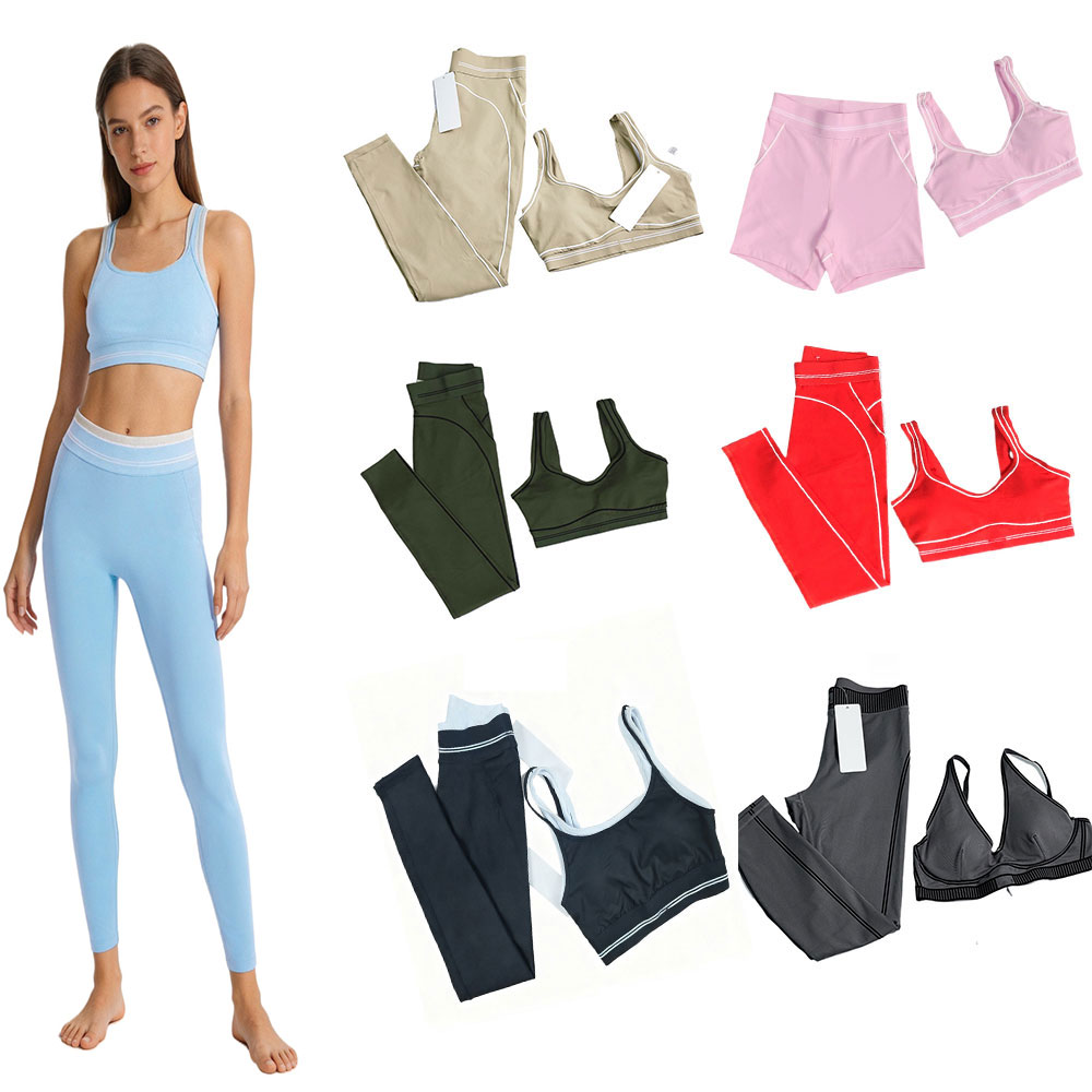 10A+ Women Gym Set Sport Bra Gym Skirt Shorts Top Leggings Alosetnessy Sports Dress Tummy Control Workout Exercise Fitness Wea Outfit Fitness Run-image-1109300578