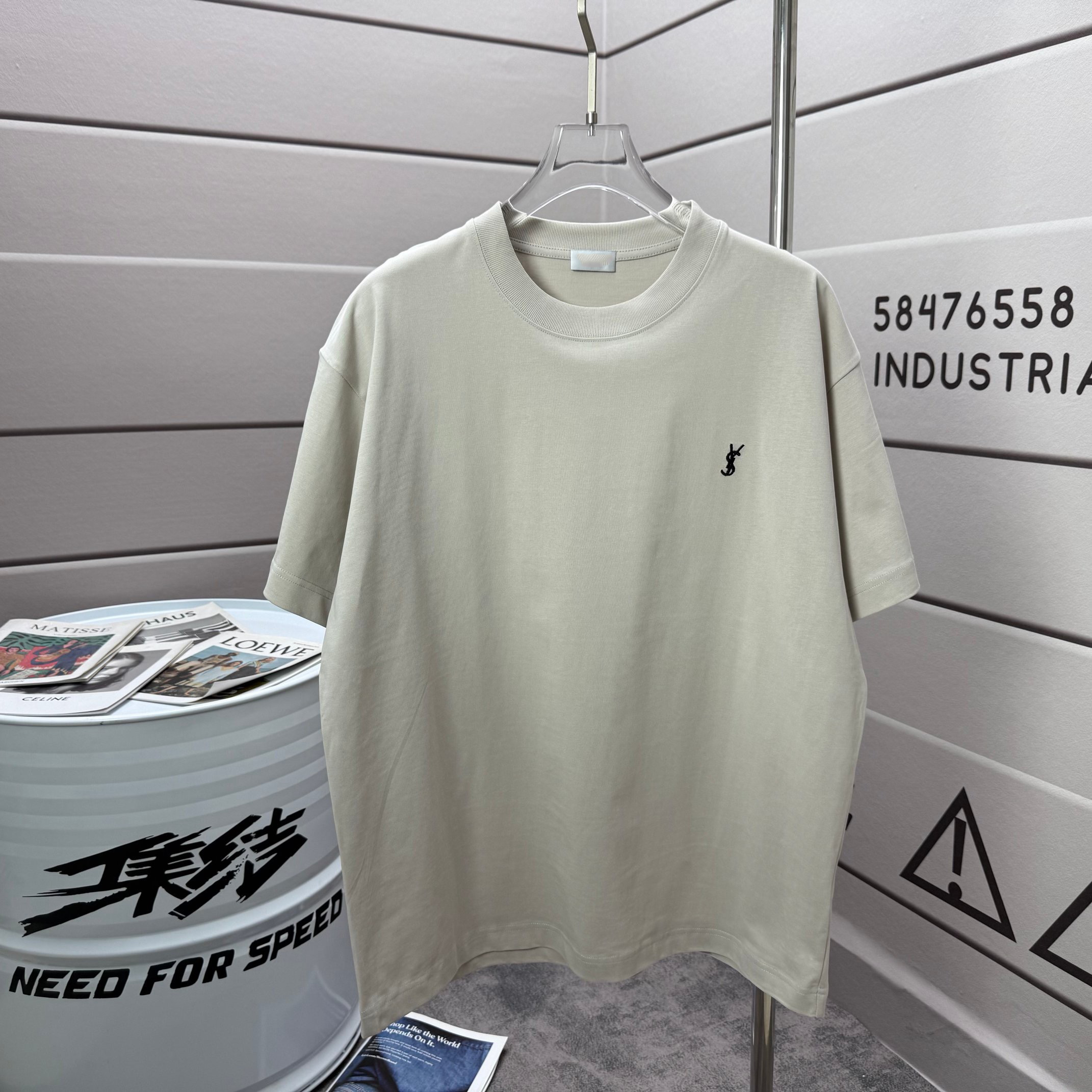 Men's Plus Tees & Polos Round neck embroidered and printed polar style summer wear with street pure cotton 22544334