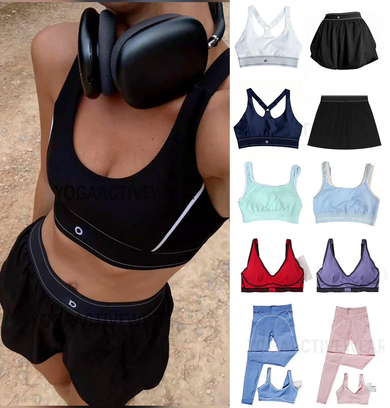 New Women Clothes Set Sexy Tank Top Woven Pants Hoodie Perfect for Photos Travel Camping Holiday gifts Women clothes Yoga set