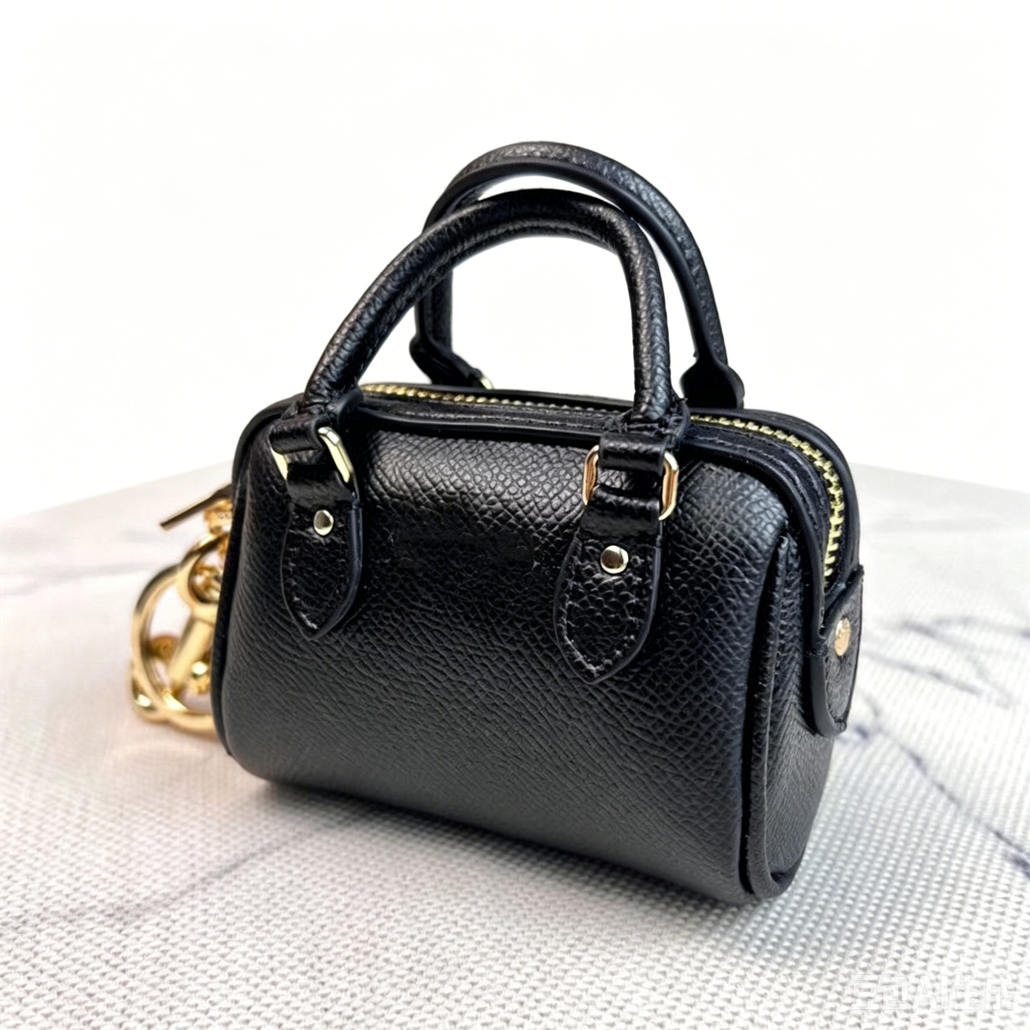 Designer Keychain Mini 10cm Rowans pillow Leather Trim Bag Charm Buckle Glamour Women's Fashion Keychain Refreshing Style Bag Ca Keychain Holde