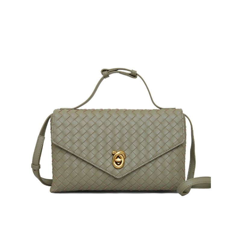 Fashionable Trendy Commuter New Style Large Capacity Casual Designer Luxurious Versatile Genuine Leather Woven Small Square Bag Crossbody Bag On Sho