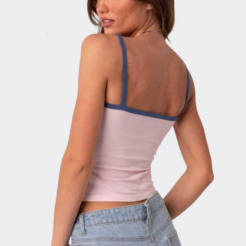Tank Vintage Gothic Top Sexy Sleeveless Blue Letter T-shirt Cute Grunge Streetwear Crop Tops Y2k Clothes Gothic Girls Corset Tee X260606