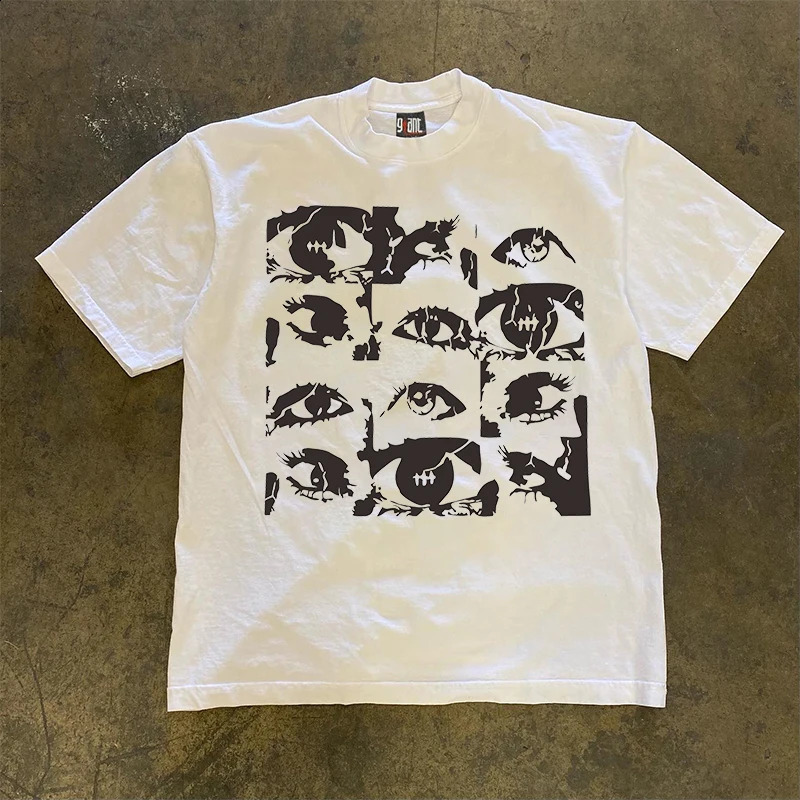 200g Heavyweight Trendy American-style Hip-hop Oversized Retro Short-sleeve T-shirt Stylish Unique Graphic T Shirts Tops Tees 260604bj
