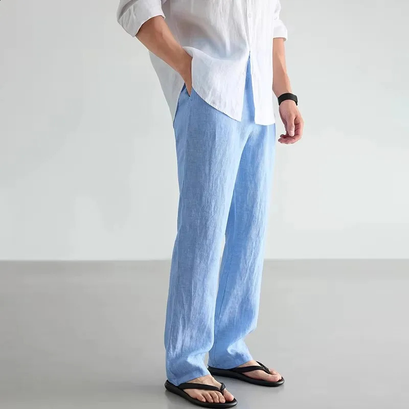 Mens Cotton Linen Pants Breathable Joggers Sweatpants Hip Hop Streetwear Male Jogger Clothing Casual Fashion Trouser For Men 260528BANJIA