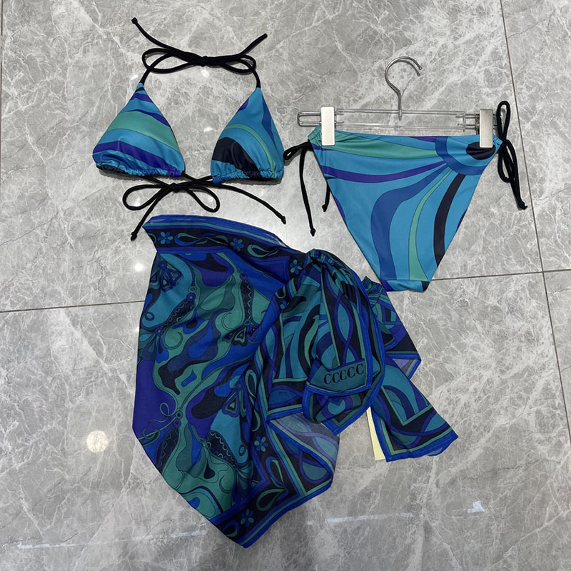 Mixed Prints Halter Dress Designer Women Sarong Scarf Skirt Summer Beach Vacation Resort Shawl t Shirts-image-863494763
