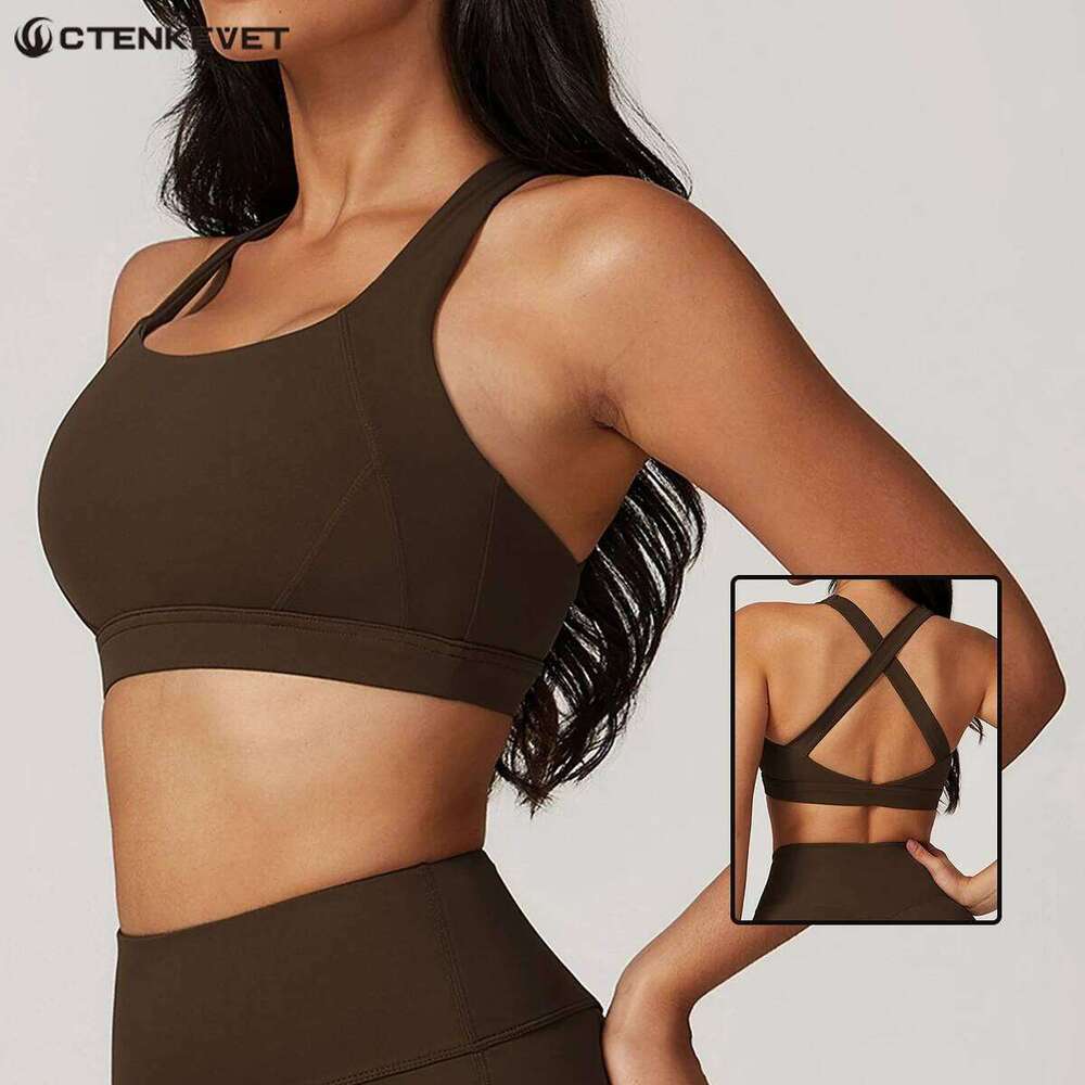 New Summer Women's Shockproof Sport Bra Gym Yoga Tank Top Beautiful Back Crop Push up Breathable for Runningthable Vest 57463