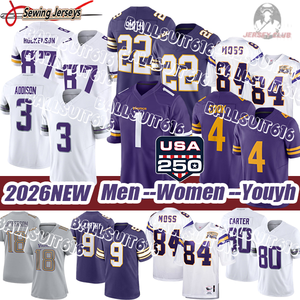 Minnesota city Vikingss jersey J.J. McCarthy 3 Addison Justin Jefferson Aaron Jones Turner TJ Hockenson Football Jerseys-image-944316171